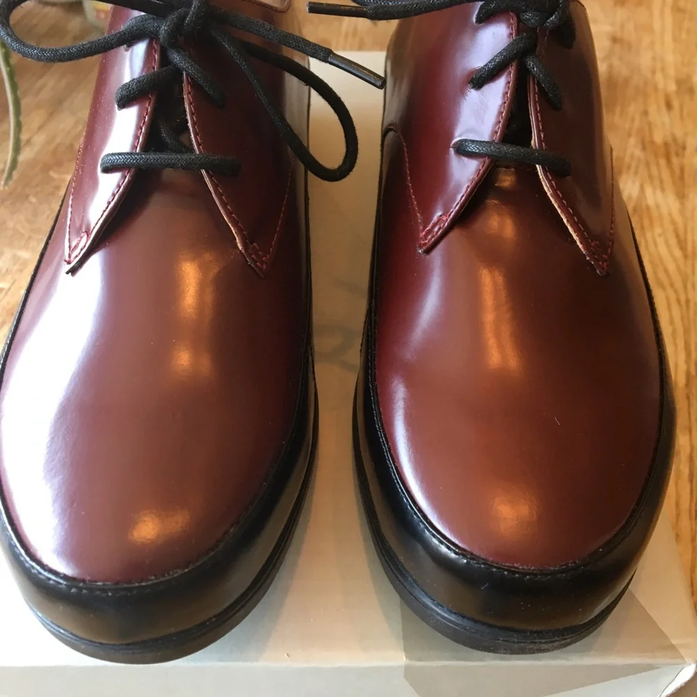 NWT FitFlop Beau Derby Hot Cherry Oxford Size8 - Picture 1 of 12